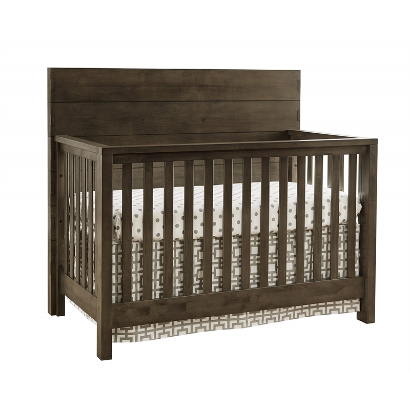 Westwood Design Dovetail Contemporary Wood Convertible Crib in Graphite Gray