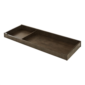 westwood design dovetail contemporary wood changing tray in graphite gray