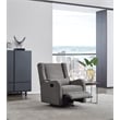 Westwood Design Elsa Fabric Manual Swivel Glider and Recliner in Harbor Gray