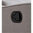 Westwood Design Elsa Fabric Manual Swivel Glider and Recliner in Gray