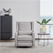 Westwood Design Elsa Fabric Power Swivel Glider and Recliner in Pearl River Gray