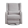 Westwood Design Elsa Fabric Power Swivel Glider and Recliner in Pearl River Gray