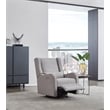 Westwood Design Elsa Fabric Power Swivel Glider and Recliner in Pearl River Gray