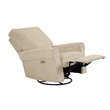 Westwood Design Savannah Wood Fabric Power-USB Glider Recliner in Ivory