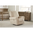 Westwood Design Savannah Wood Fabric Power-USB Glider Recliner in Ivory