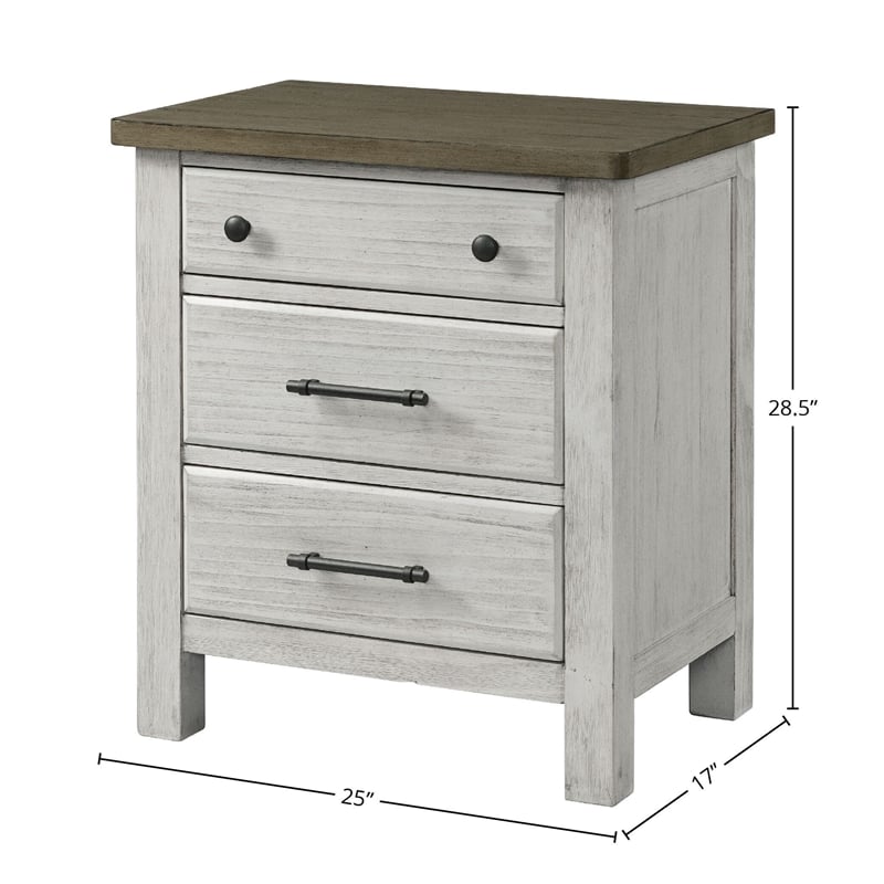 Westwood Design Timber Ridge Wood Nightstand in Weathered Washed Sierra