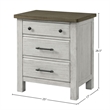 Westwood Design Timber Ridge Wood Nightstand in Weathered Washed Sierra