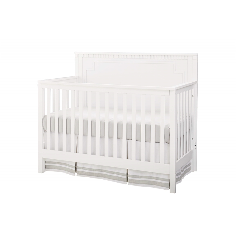 Westwood Design Emery Modern Wood Convertible Crib Panel in White Finish