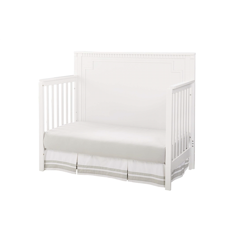 Westwood Design Emery Modern Wood Convertible Crib Panel in White Finish