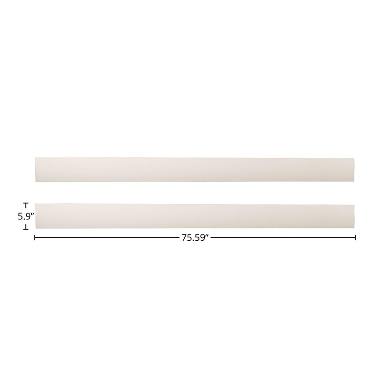 Westwood Design Taylor Farmhouse Wood Full Size Bed Rails in Sea Shell White