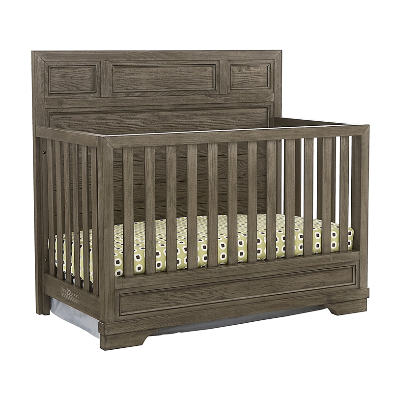 Westwood Design Foundry Traditional Wood Convertible Crib in Brushed Pewter