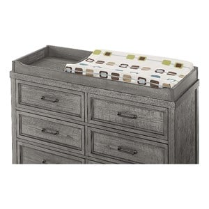 westwood design foundry traditional wood changing tray in brushed pewter