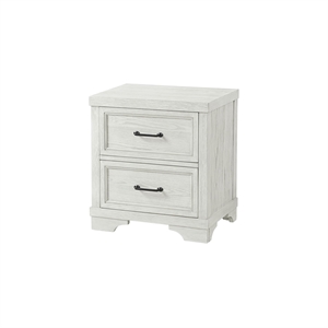Westwood Design Foundry 2-Drawer Traditional Wood Nightstand in White Dove