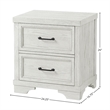 Westwood Design Foundry 2-Drawer Traditional Wood Nightstand in White Dove