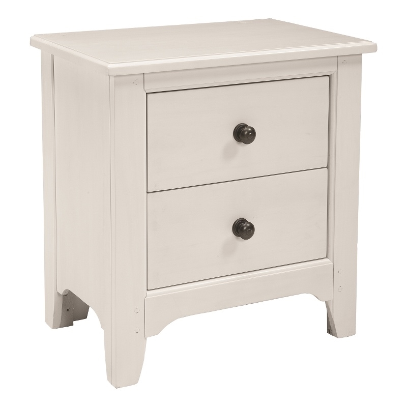 Westwood Design Taylor 2-Drawer Farmhouse Wood Nightstand in Sea Shell White