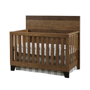 Westwood Design Urban Rustic Transitional Wood Convertible Crib in Brushed Wheat