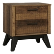 Westwood Design Urban Rustic 2-Drawer Wood Nightstand in Brushed Wheat Brown