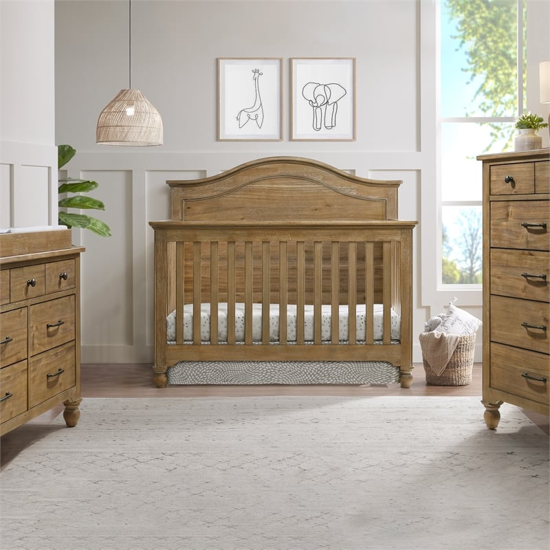 Westwood Design Highland Farmhouse Wood Crib in Sand Dune Brown Finish