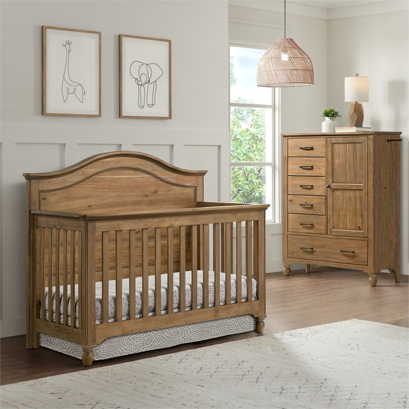Westwood Design Highland Farmhouse Wood Crib in Sand Dune Brown Finish