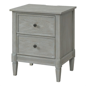 westwood design vivian 2-drawer modern wood nightstand in dawn gray