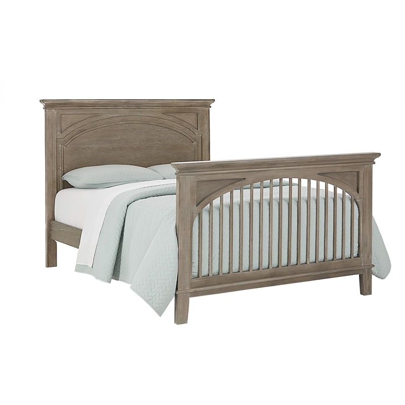 Westwood Design Leland Traditional Wood Bed Rails in Sandwash Gray