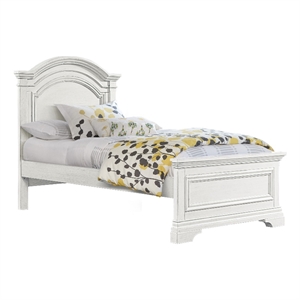 Westwood Design Olivia Traditional Wood Complete Twin Bed in Brushed White
