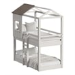 Westwood Design Lodge Farmhouse Wood Complete Loft Bunk Bed in Cookies/Cream