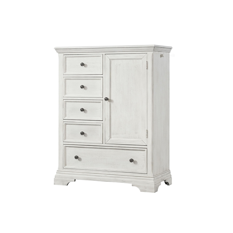 Westwood Design Olivia Wood Chifferobe Brushed White