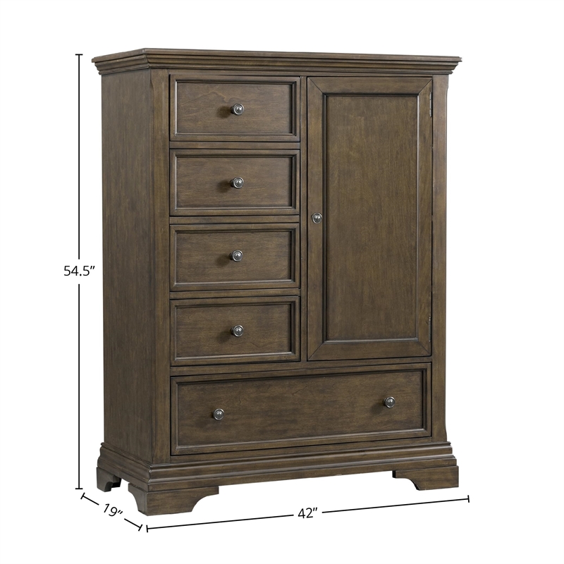 Westwood Design Olivia Wood Chifferobe Rosewood