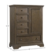 Westwood Design Olivia Wood Chifferobe Rosewood