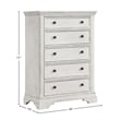 Westwood Design Olivia 5-Drawer Chest Brushed White