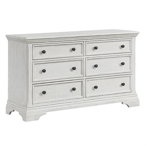 Westwood Design Olivia 6-Drawer Dresser Brushed White