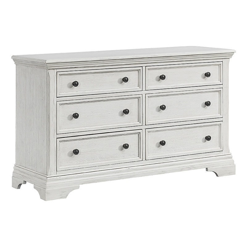 Westwood Design Olivia 6-Drawer Dresser Brushed White