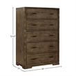 Westwood Design Dovetail 5-Drawer Chest Graphite