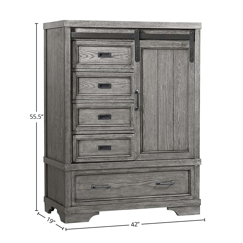 Westwood Design Foundry Wood Chifferobe Brushed Pewter