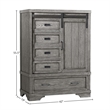 Westwood Design Foundry Wood Chifferobe Brushed Pewter