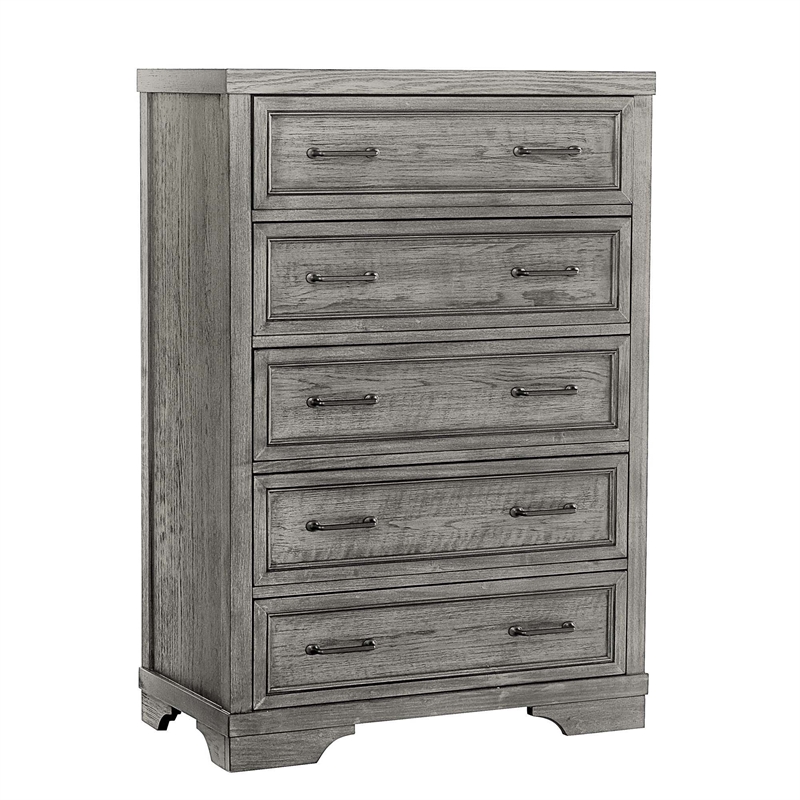 Westwood Design Foundry 5-Drawer Chest Brushed Pewter