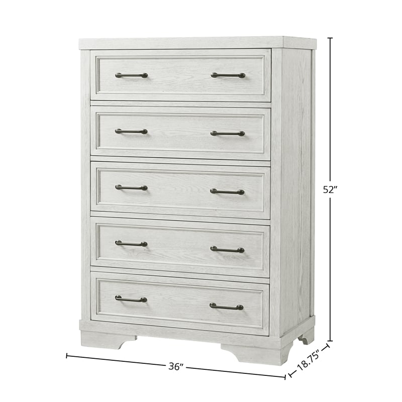 Westwood Design Foundry 5-Drawer Chest White Dove