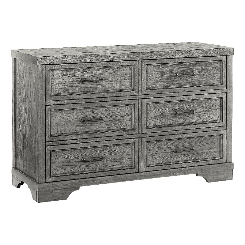 Westwood Design Foundry 6-Drawer Wood Dresser Brushed Pewter