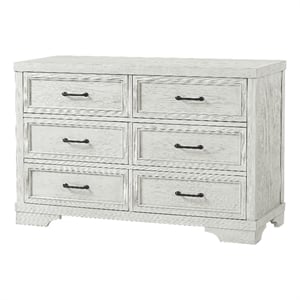 westwood design foundry 6-drawer wood dresser white dove