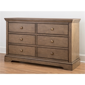 westwood design hanley 6-drawer dresser cashew