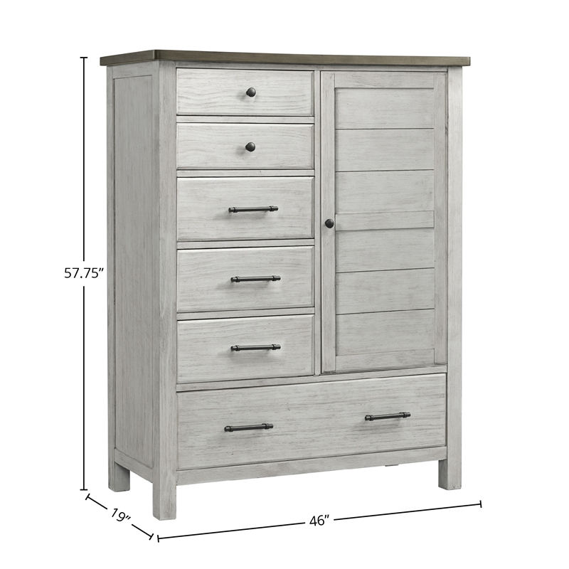 Westwood Design Timber Ridge Wood Chifferobe Weathered Washed Sierra