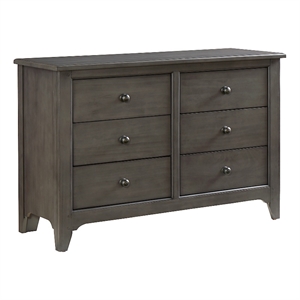 westwood design taylor 6-drawer dresser dusk