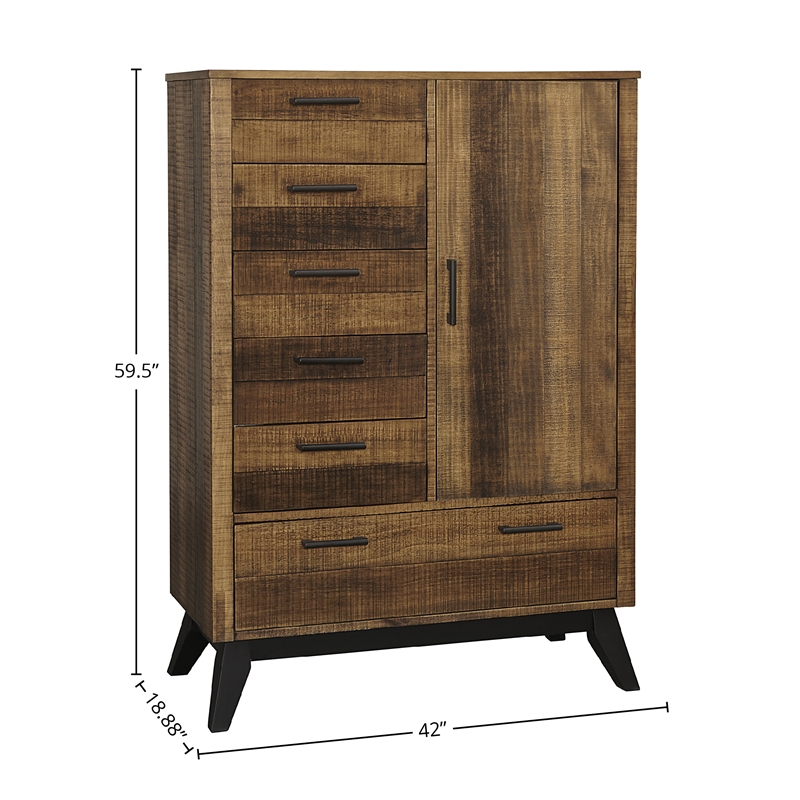 Westwood Design Urban Rustic Wood Chifferobe Brushed Wheat