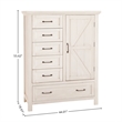 Westwood Design Westfield Wood Chifferobe Brushed White