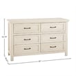 Westwood Design Westfield 6-Drawer Dresser Brushed White