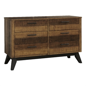 Westwood Design Urban Rustic 6-Drawer Dresser Brushed Wheat
