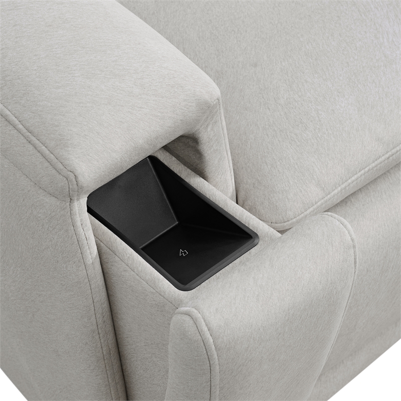 Westwood Design Aiden Fabric Swivel Glider and Rocker in Almond