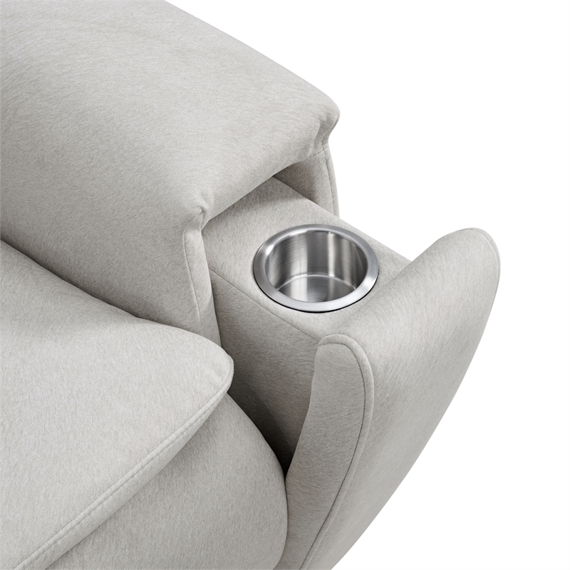 Westwood Design Aiden Fabric Swivel Glider and Rocker in Almond