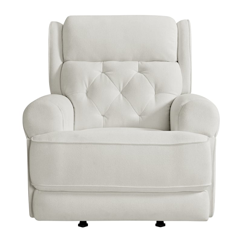 Westwood Design Abby Fabric Swivel Glider and Rocker in Snow